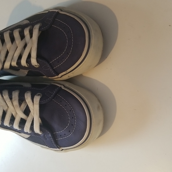 Unisex High Top Blue Vans - Picture 3 of 10